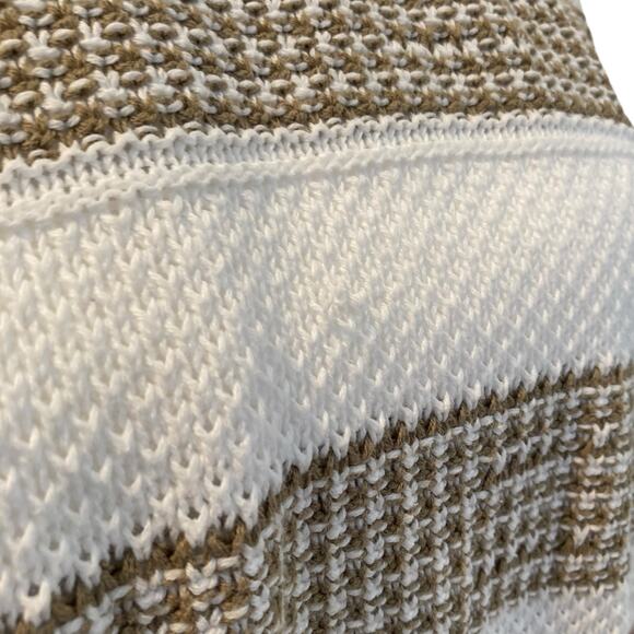 Vintage 80s Carriage Court Classic White Green Grecian Cotton Knit Top Sz Medium - Picture 7 of 16